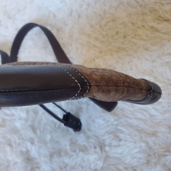 Coach  Brown Crossbody Bag w/Leather Strap and Silver Hardware - Picture 4 of 8